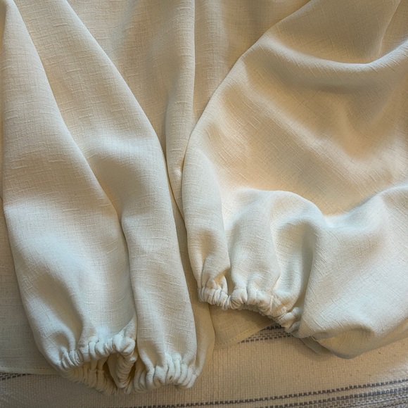 Jonathan Simkhai Cream Embellished Bib Collar Blouse - Picture 4 of 5